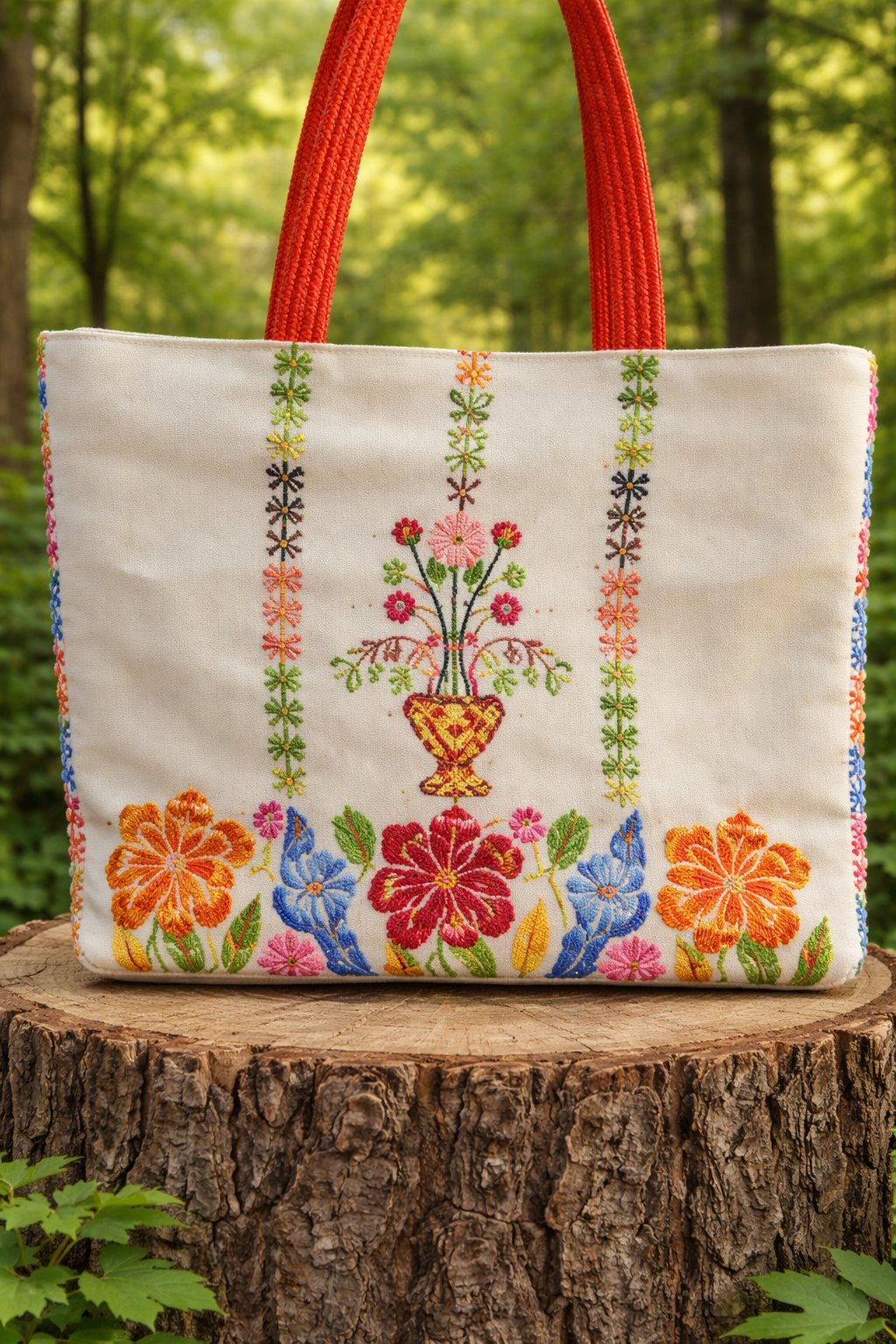 Handmade Floral Tatreez HandBag 2
